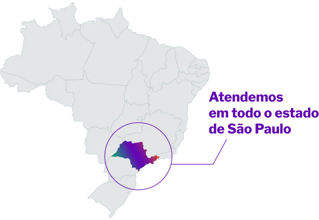 Atendemos em todo o estado de São Paulo